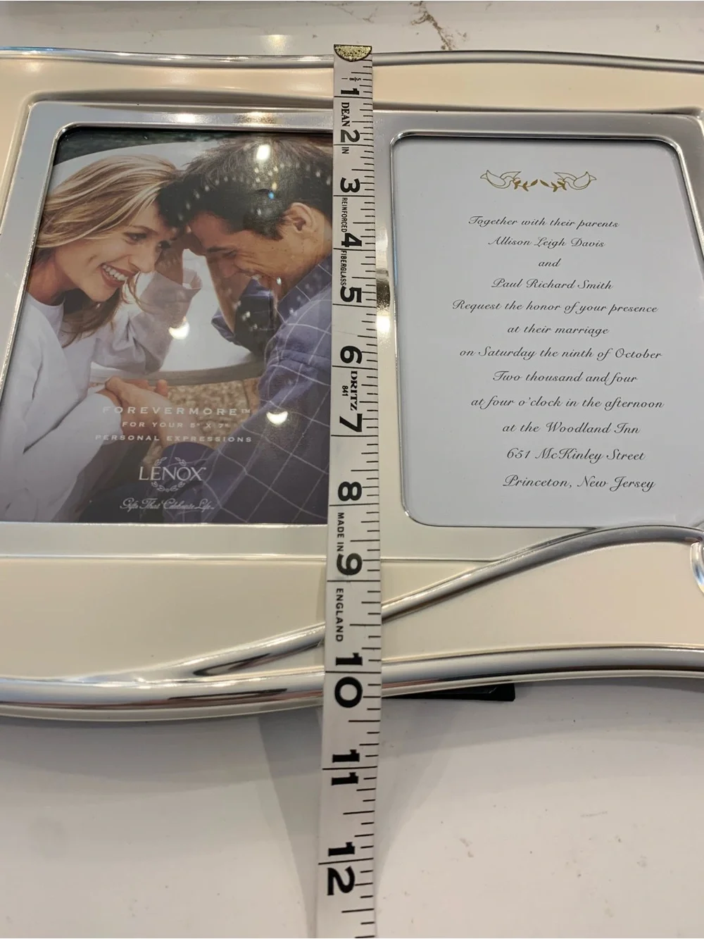 Lenox Forevermore Double Frame 5” x 7” Silver Plated Double Hearts NEW